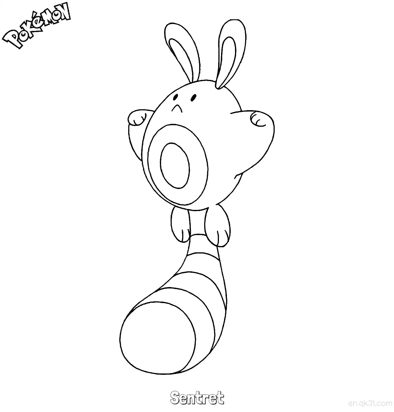 Sentret2 Coloring Page - Free Printable Pokemon Coloring Sheets – Free Printable Coloring Page for Kids and Adults