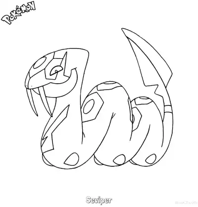 Free printable Seviper Coloring Page - Free Printable Pokemon Coloring Sheets coloring page