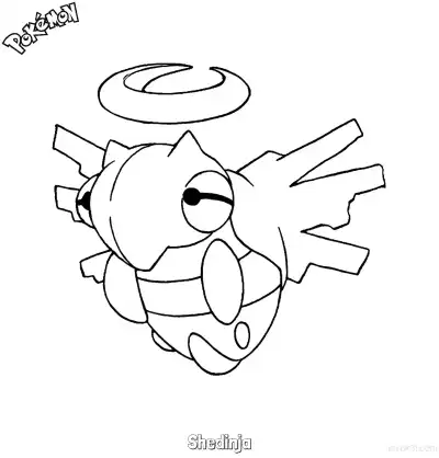 Free printable Shedinja Coloring Page - Free Printable Pokemon Coloring Sheets coloring page