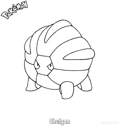 Free printable Shelgon2 Coloring Page - Free Printable Pokemon Coloring Sheets coloring page