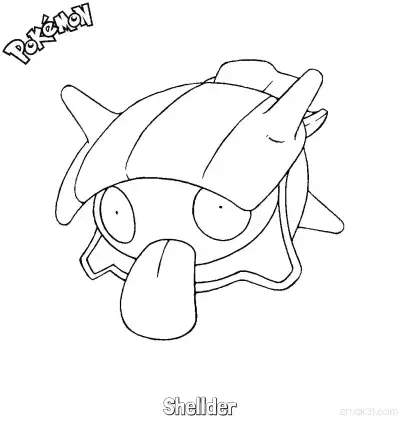 Free printable Shellder Coloring Page - Free Printable Pokemon Coloring Sheets coloring page
