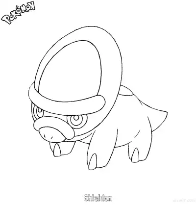 Free printable Shieldon Coloring Page - Free Printable Pokemon Coloring Sheets coloring page