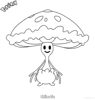Free printable Shiinotic Coloring Page - Free Printable Pokemon Coloring Sheets coloring page