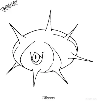 Free printable Silcoon Coloring Page - Free Printable Pokemon Coloring Sheets coloring page