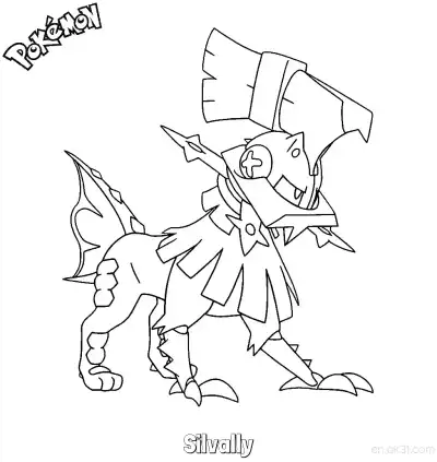 Free printable Silvally Coloring Page - Free Printable Pokemon Coloring Sheets coloring page