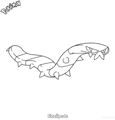 Free printable Sizzlipede2 Coloring Page - Free Printable Pokemon Coloring Sheets coloring page
