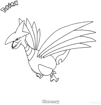 Free printable Skarmory Coloring Page - Free Printable Pokemon Coloring Sheets coloring page
