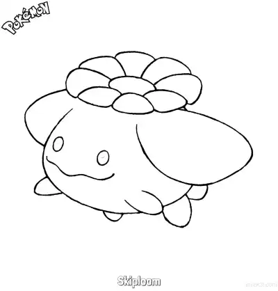 Free printable Skiploom Coloring Page - Free Printable Pokemon Coloring Sheets coloring page