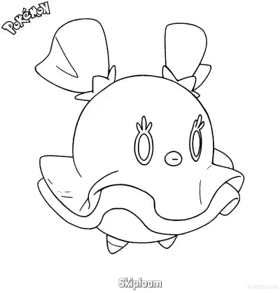 Free printable Skiploom2 Coloring Page - Free Printable Pokemon Coloring Sheets coloring page