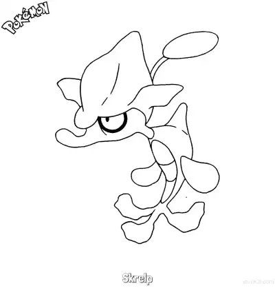 Free printable Skrelp Coloring Page - Free Printable Pokemon Coloring Sheets coloring page