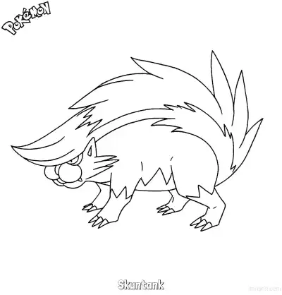 Free printable Skuntank Coloring Page - Free Printable Pokemon Coloring Sheets coloring page