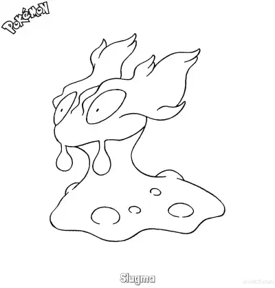 Free printable Slugma Coloring Page - Free Printable Pokemon Coloring Sheets coloring page