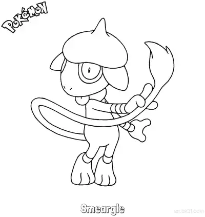 Free printable Smeargle Coloring Page - Free Printable Pokemon Coloring Sheets coloring page