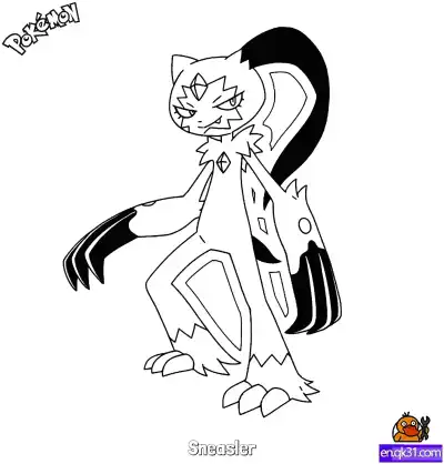 Free printable Sneasler Coloring Page - Free Printable Pokemon Coloring Sheets coloring page