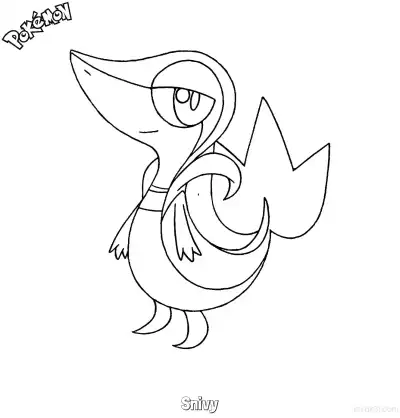 Free printable Snivy Coloring Page - Free Printable Pokemon Coloring Sheets coloring page