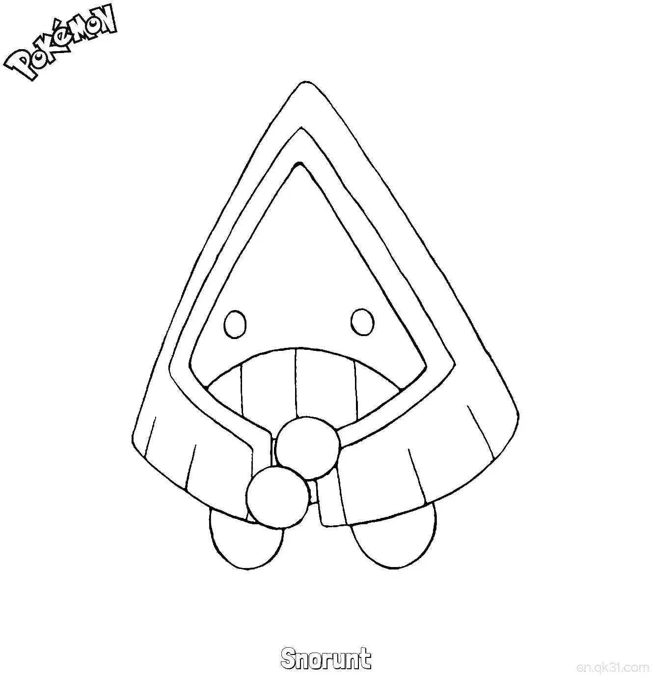 Snorunt Coloring Page - Free Printable Pokemon Coloring Sheets – Free Printable Coloring Page for Kids and Adults