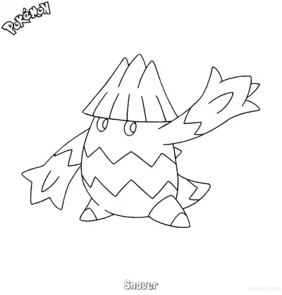 Free printable Snover Coloring Page - Free Printable Pokemon Coloring Sheets coloring page