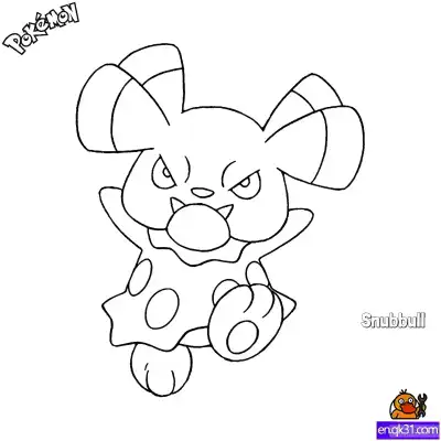 Free printable Snubbull Coloring Page - Free Printable Pokemon Coloring Sheets coloring page