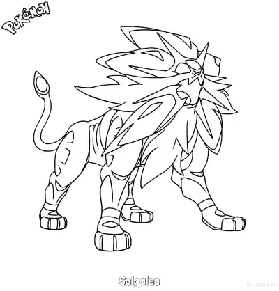 Free printable Solgaleo Coloring Page - Free Printable Pokemon Coloring Sheets coloring page