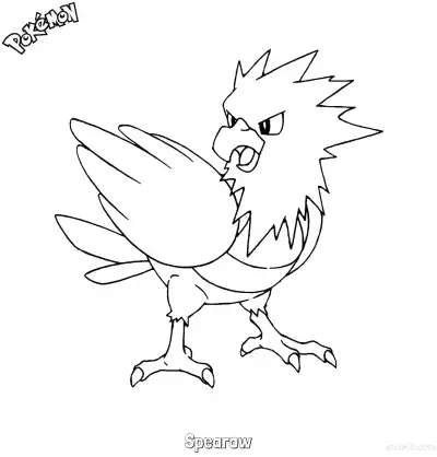 Free printable Spearow Coloring Page - Free Printable Pokemon Coloring Sheets coloring page