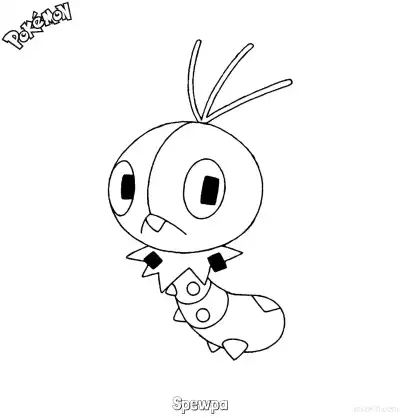 Free printable Spewpa Coloring Page - Free Printable Pokemon Coloring Sheets coloring page