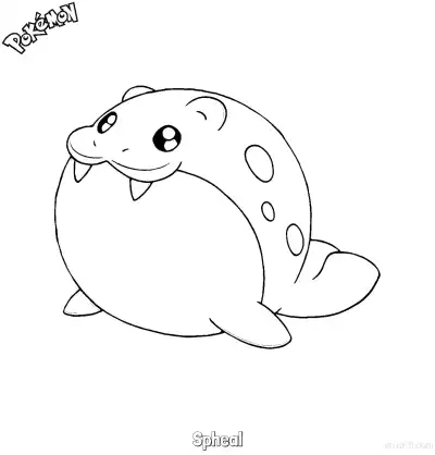 Free printable Spheal Coloring Page - Free Printable Pokemon Coloring Sheets coloring page