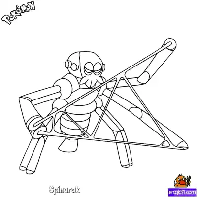 Free printable Spinarak Coloring Page - Free Printable Pokemon Coloring Sheets coloring page