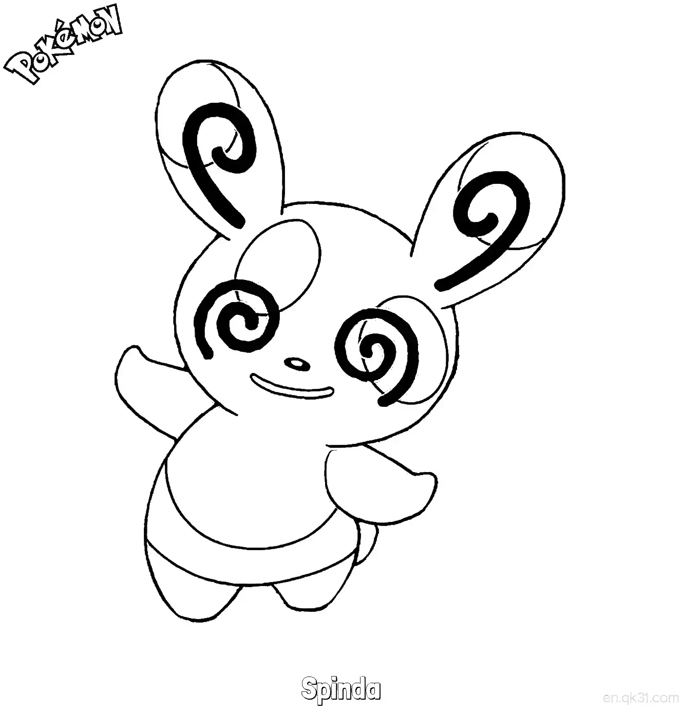 Spinda Coloring Page - Free Printable Pokemon Coloring Sheets – Free Printable Coloring Page for Kids and Adults