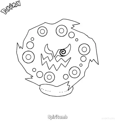 Free printable Spiritomb Coloring Page - Free Printable Pokemon Coloring Sheets coloring page