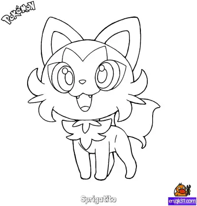 Free printable Sprigatito Coloring Page - Free Printable Pokemon Coloring Sheets coloring page