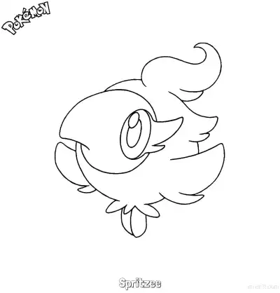 Free printable Spritzee Coloring Page - Free Printable Pokemon Coloring Sheets coloring page