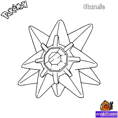 Free printable Starmie Coloring Page - Free Printable Pokemon Coloring Sheets coloring page