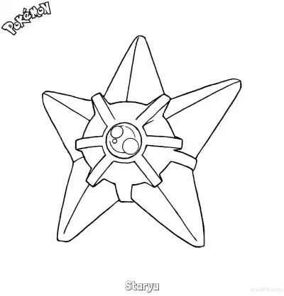 Free printable Staryu Coloring Page - Free Printable Pokemon Coloring Sheets coloring page