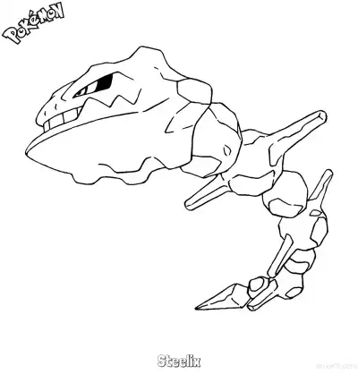 Free printable Steelix Coloring Page - Free Printable Pokemon Coloring Sheets coloring page