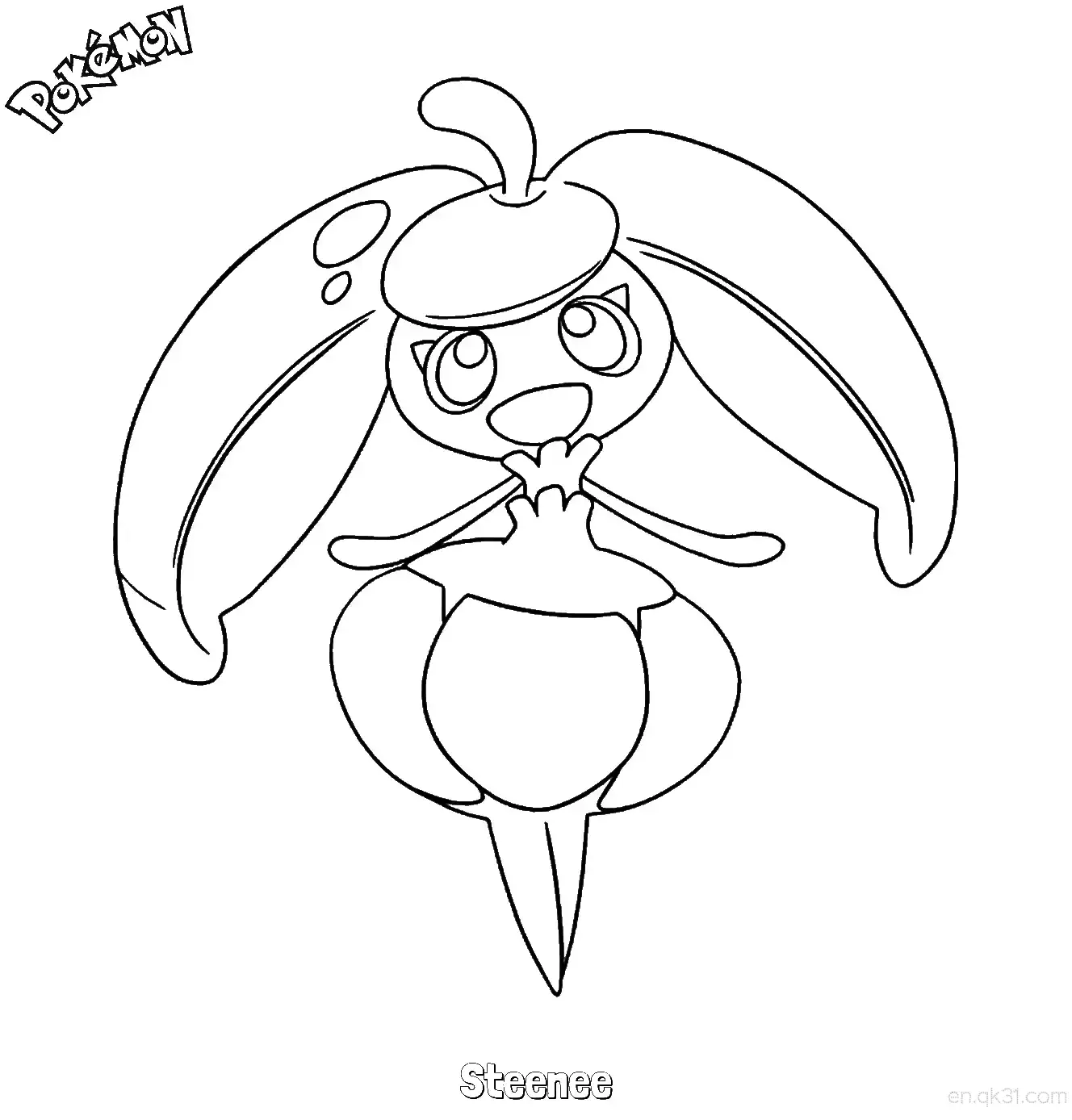 Steenee Coloring Page - Free Printable Pokemon Coloring Sheets – Free Printable Coloring Page for Kids and Adults