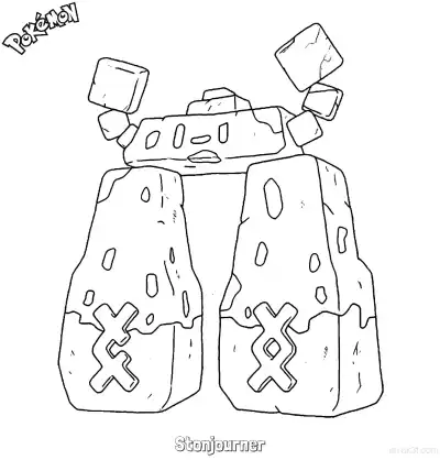 Free printable Stonjourner Coloring Page - Free Printable Pokemon Coloring Sheets coloring page