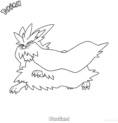 Free printable Stoutland Coloring Page - Free Printable Pokemon Coloring Sheets coloring page