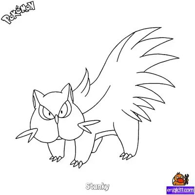 Free printable Stunky Coloring Page - Free Printable Pokemon Coloring Sheets coloring page