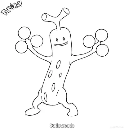 Free printable Sudowoodo Coloring Page - Free Printable Pokemon Coloring Sheets coloring page