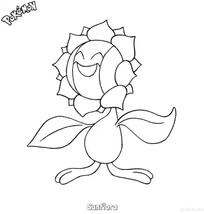 Free printable Sunflora Coloring Page - Free Printable Pokemon Coloring Sheets coloring page