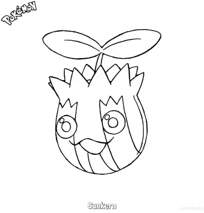 Free printable Sunkern Coloring Page - Free Printable Pokemon Coloring Sheets coloring page