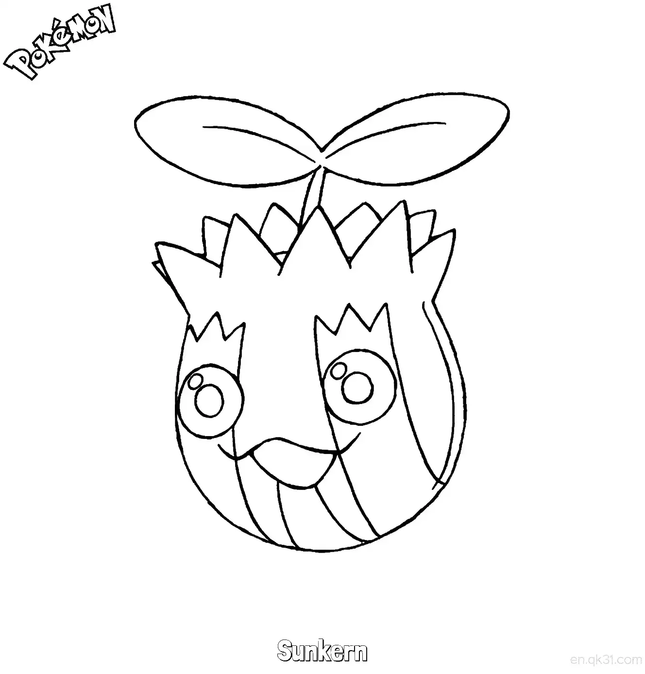 Sunkern Coloring Page - Free Printable Pokemon Coloring Sheets – Free Printable Coloring Page for Kids and Adults