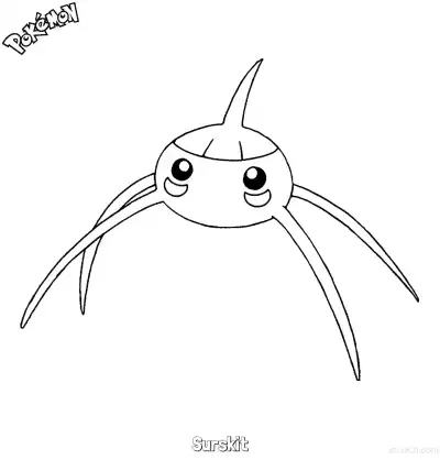 Free printable Surskit Coloring Page - Free Printable Pokemon Coloring Sheets coloring page