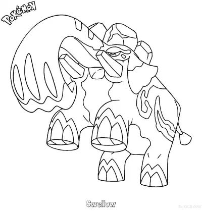 Free printable Swellow Coloring Page - Free Printable Pokemon Coloring Sheets coloring page