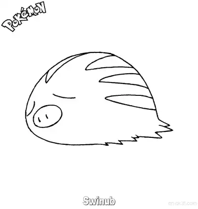 Free printable Swinub Coloring Page - Free Printable Pokemon Coloring Sheets coloring page