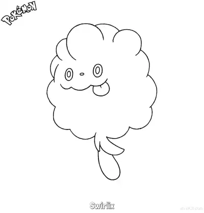 Free printable Swirlix Coloring Page - Free Printable Pokemon Coloring Sheets coloring page