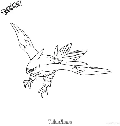 Free printable Talonflame Coloring Page - Free Printable Pokemon Coloring Sheets coloring page