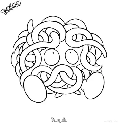 Free printable Tangela Coloring Page - Free Printable Pokemon Coloring Sheets coloring page