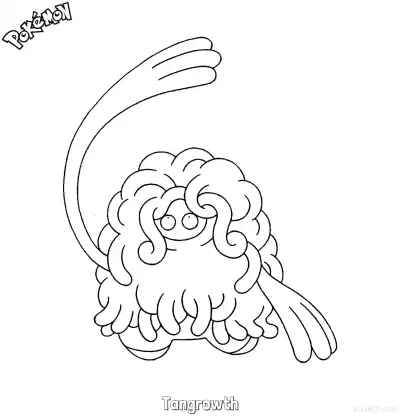Free printable Tangrowth Coloring Page - Free Printable Pokemon Coloring Sheets coloring page
