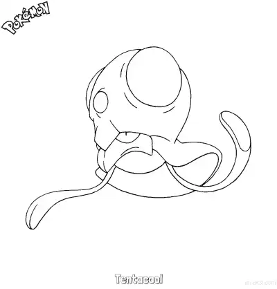 Free printable Tentacool Coloring Page - Free Printable Pokemon Coloring Sheets coloring page